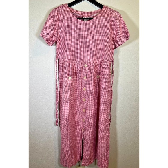 Dresses & Skirts - Prairie Costume Dress Red Gingham Farm Girl Dorothy Farm Theater Wardrobe Cotton